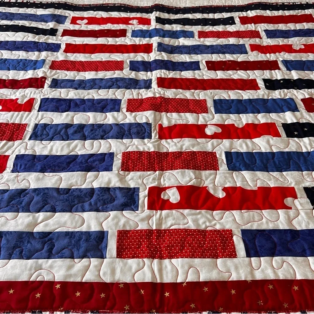 40”x50” Handmade Patriotic Quilt.
